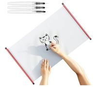 Hipzeepo Water Painting Canvas 27 X 16 Inches Water Drawing Writing Cloth Paint Board with 3 Pcs Brushes for Calligraphy Practice
