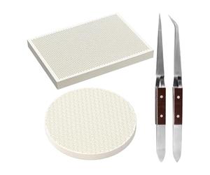 Hipzeepo Welding Block Honeycomb Ceramic Plate Block Insulation Brick for Jewelry Welding, Forging