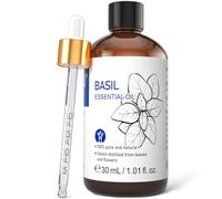 HIQILI 30ml Basil Essential Oil, 100% Pure Undiluted for Skin, Diffuser - 1 Fl Oz