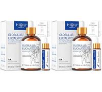 HIQILI Eucalyptus Essential Oil (100ML), 100% Pure Natural for Diffuser, Humidifier, Aromatherapy, Skin Care - 3.38 Fl Oz (Pack of 2)