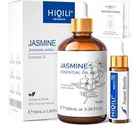 HIQILI Jasmine Essential Oil, Pure and Natural Jasmine Oil for Diffusers, Perfumes, Shampoo, Aromatherapy