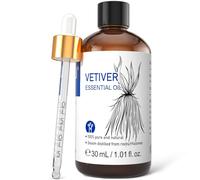 HIQILI Vetiver Essential Oil 30ML, 100% Natural Aromatherapy Oil for Face, Candle Making, Diffuser, Skin&Hair-1 Fl Oz
