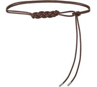 HIQUACC Women's PU Leather Skinny Belt Boho Double Knotted Waist Belts