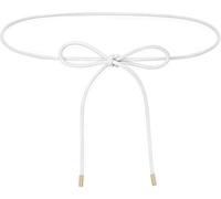 HIQUACC Women's PU Leather Skinny Waist Belt Thin Knotted Waist Rope