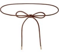 HIQUACC Women's PU Leather Skinny Waist Belt Thin Knotted Waist Rope
