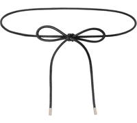 HIQUACC Women's PU Leather Skinny Waist Belt Thin Knotted Waist Rope