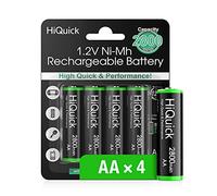 HiQuick AA High-Capacity Rechargeable Batteries 2800mAh Triple A NiMH Battery Retail Pacakge Pack of 4