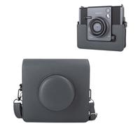 HIQYIN Instax Wide EVO Case, Protective Cover Compatible with Fujifilm Instax Wide EVO Hybrid Instant Camera, PU Leather Carrying Case with Adjustable Shoulder Strap - Classy Gray