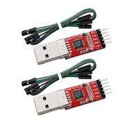 Hiraethge 2-Pack CP2102 USB to TTL Serial UART Converter Adapter Module | Baud rates 300 bps to 921.6 kbps,supports Windows, Mac OS, Linux. 5-pin connector:3.3V,5V,TXD,RXD,RST,GND signals