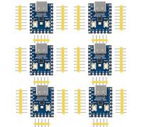 Hiraethge 6-Pack RP2040-Zero Microcontroller Board, 133MHz, 2MB Flash | Dual-core ARM Cortex M0+ processor, 264KB SRAM, 29 GPIO pins, USB1.1 support, compatible with Raspberry Pi