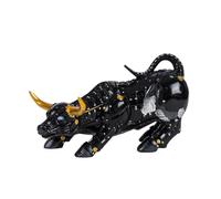 HIRAIDAI Resin Statue Mechanical Bull Resin Desktop 22X11.5X12.5CM Office Crafts Decoration - Bitcoin Bull