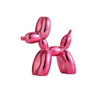 HIRAIDAI Sculpture Mini Balloon Dog Resin Living Room Desktop Office Study Decoration - Electroplating Pink