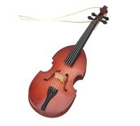 Hiraith 16cm Wooden Bass Guitar Model - Exquisite Miniature Bass Instrument Decor with Lanyard, Handcrafted Music Wall Art & Unique Gifts for Musicians