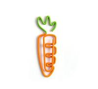 Hiraith 20Pcs Carrot Shape Paper Clips, Dual Color Paperclips for Files Planner Organization, Withstand to Bending and Breaking, Made of Metal and Plastic