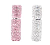 Hiraith 2pcs 10ml Rhinestones Perfume Atomizer Refillable Bottle Miniature Perfume Spray Bottle Travel,Compact Lightweight Dispenser Premium Plastic, Body Sprays Essential Oils