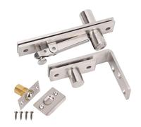 Hiraith 2Pcs 180° Heavy Duty Concealed Pivot Hinges - 300LBS Load Bearing Stainless Steel with Anti-Collision Beads, Adjustable for Wooden/Aluminum Doors