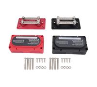 Hiraith 2PCS M8 Bus Bar Kit, 48V 150A Power Distribution Block with Flames Retardant PC Base, Marine/RV/Automotive Negative Wire Organizer, Includes 16 Screws & 8 Nuts