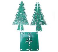 Hiraith 3D Christmas Tree Electronic Circuit Kit Electronic Circuit Project Kit Christmas Tree with 16 LED Lights 4 Groups Blinking for USB or Dry Battery (Three-color set)