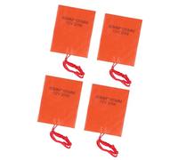 Hiraith 4PCS 12V 20W Silicone Rubber Heating Pad - 80x100mm Flexible Heater Mat for Industrial Pipe/Tank, Fast Heating ≤200℃, Waterproofing & Durable