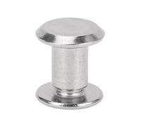 Hiraith 50 Pairs M5 Stainless Steel Flat Round Head Rivet and Screws, Fast Installation, High Stability, for Leather Craft Albums, Scrapbooks, with 50 Rivets and 50 Screws