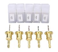 Hiraith 5Pcs Tungsten Steel Countersink Drill Bit Set - 1/4" Hex Shank 2.8-4mm Adjustable Cone Bits with Stop Screws 10mm Dia & 10 Wrenches for Woodworking
