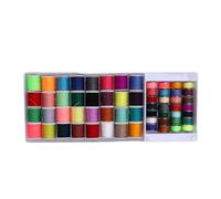 Hiraith 60PCS Polyester Sewing Thread Kit - 28 Metal & 32 Plastic Prewound Bobbins Multi-Color Spools for Babylock/Janome Machines - Craft & Embroidery Essentials