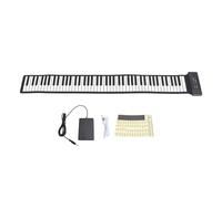 Hiraith 88-Key Roll Up Piano Keyboard for Kids & Beginners - Portable Foldable Bluetooths Silicone Piano Pad with Built-in Speaker, USB Cable & Pedal