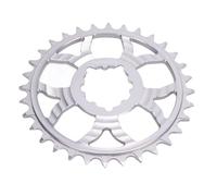 Hiraith Aluminium Alloy Single Chain Ring Positive and Negative Tooth Disc for Various Bike Models (Silver)