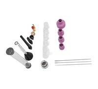 Hiraith Argon Arc Welding Nozzle Kit 1.6mm Tungsten | High temperature resistance, oxidation resistant, built-in filter, compatible with WP-17/18/26, ceramic material, stable