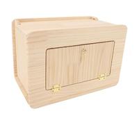 Hiraith Bird Nests Box Sturdy Wood Acrylic Parrots Nesting Box Parakeet Breeding Box for Cage Accessories, Secure Warm Home, Versatile Design, Easy to Clean, Oak Wood + Acrylic Material