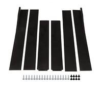 Hiraith Car Side Skirts 2.2m Glossy Black Rocker Panel Exterior Lower Side Bottom Line Extensions Splitter Lip Diffusers