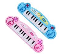 Hiraith Educational Baby Piano Toy Interactive Compact Portable Keyboard for Kids Best Gift, Plastic (Red Blue Chinese Without Piano Stand)