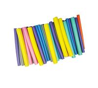 Hiraith Flexible Heatless Hair Roller Curler Set with Blue Bag for Long Lasting Curls, 42Pcs Pearl Cotton Rollers for All Hair Types