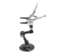 Hiraith Flexible Helping Hands Soldering Station with Articulating Arms & Needle Nose Pliers - 75mm Heavy Duty Base for Soldering, Camera Mounting & Heat Gun Support