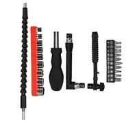 Hiraith Flexible Shaft Bit Set, 300mm Carbon Steel Tools | Durable, enhanced torque, gold-plated grip, for electronics, compatible with drills