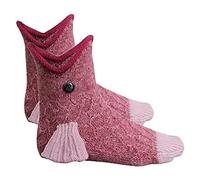 Hiraith Funny Women's Socks, Knitted Socks, Funky Cute Animit Animit Ankle Socks, Unisex Cute Cartoon Long Socks (36-40), Fish, L