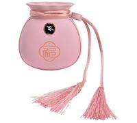 Hiraith Hand Warmer, Rapid Heating Intelligent Polymerization Chip, Easy to Operate, Visual Temperature with Lucky Bag Design, USB Rechargeable Electric Handy Warmer for Winter (Pink)