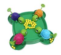 Hiraith Hungry Board Game Toy Cartoon Eat Pea Game Hungry Interaction 4 Player Color Perception Grip Training Social Skills Plastic with Easy Setup for Children Kids (72 Peas)