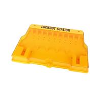 Hiraith Lockout Tagout Station Lockout Station Padlock Covered Visual Management Holds 10 Padlocks 4 Hasp Locks with Wall Fixing Cover for Factory Safety Supply