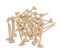 Hiraith Mini Wooden Hammer Toy for Kids Set of 35, Durable Birch Wood Craft Tool for Chocolate Cracking, Family Gatherings and Seafood Parties
