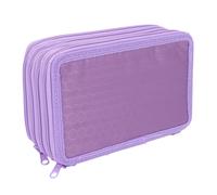 Hiraith Oxford Pencil Case 72 Slots, Zipper Closure Portable Watercolor Brushes Wrap Bag, Organize Pencils, Brushes, Make-Up, 4 Layers for Art Students, Oxford Cloth, 20 X 13.5cm (Purple)