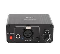 Hiraith Professional 48V Power Mic Preamp - High Gain Low Noise XLR Preamplifier for Dynamic & Condenser Mics, Durable Metal Housing for Studio/Recording