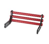 Hiraith RC Front Bumper Carbon Fiber Front Bumper for SCX10 LCG 1/10 RC Car Crawler 75mm Wide Black Red Gradient Texture Approach Angle Design