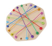 Hiraith Rope Knots Puzzle Board Game - Interactive Logic Thinking Toy for Kids & Adults with 10 Ropes & 20 Pegs - Family Bonding, Screen-Freely Fun, Multi-Level Challenge