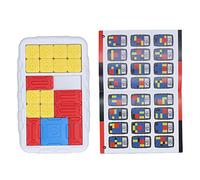 Hiraith Sliding Puzzle Board Challenge Slide Board Slide Puzzle Toy Logical Thinking Brain Training Handheld Puzzles Plastic Portable with Focused Play for Children (White)