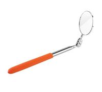 Hiraith Telescopic Inspection Mirror Extendable Viewing Mirror Mechanics 360 Degree Swivel Ball Joint 600mm Stainless Steel Glass for Car Household Electronics Workshop (Red set handle type 50X600mm)