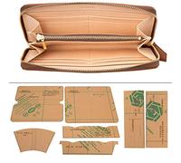 Hiraith Wallet Making Template, Transparent Acrylic Design | Durable, repeat usage, precise cutting, accurate stitching points