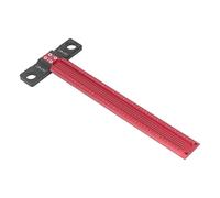 Hiraith Woodworking Scriber T Square Ruler Durable Aluminum Alloy for Layout Marking Work for Carpenter - Red and Black