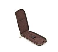 Hiram Genuine Leather 1 Watch Travel Case Roll Handmade Travel Storage Watch Box Portable Jewelry Organizer