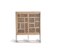 Hiram Hall Cabinet - Carved Mango Wood - 2 Door